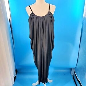 Vintage Jody black ruched slip dress 11